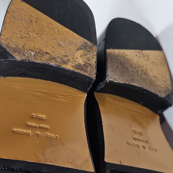 Rag & Bone Abel Moto Black Leather Boots Size 38.5 US Size 8.5 - Picture 9 of 14